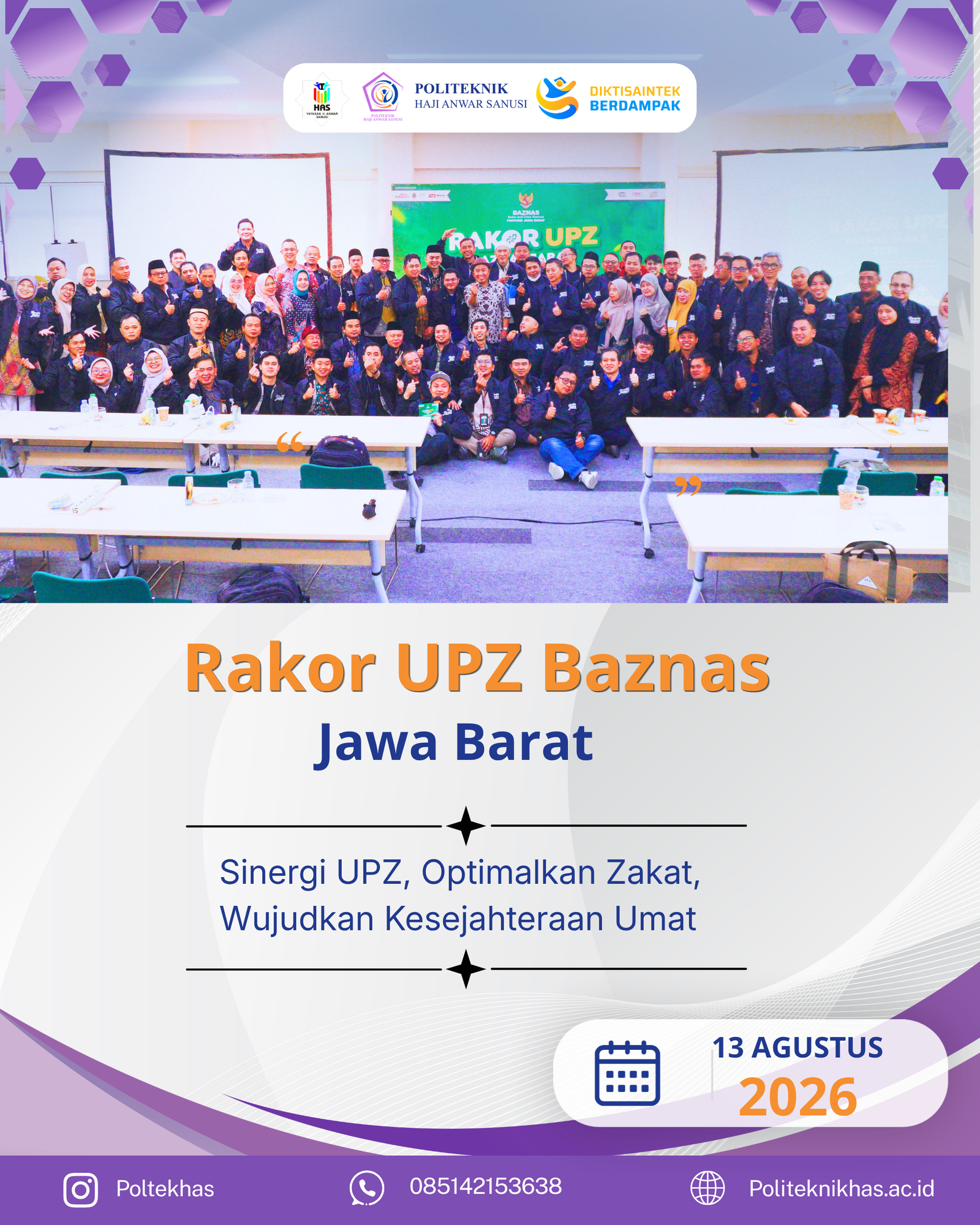 Rakor UPZ BAZNAS Jawa Barat: Sinergi UPZ untuk Optimalisasi Zakat dan Kesejahteraan Umat
